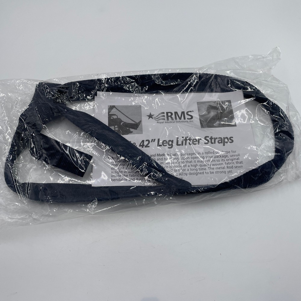RMS 35″ or 42″ Black Adjustable Leg Lifter Straps Royal Medical Solutions Sealed