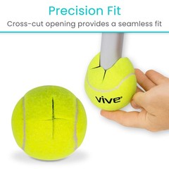 Vive Tennis Balls for Walkers, Pre Cut (4 PCS) – Precut Walker Yellow