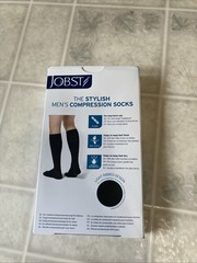 Jobst for Men Casual Medical Compression Socks 20-30 mmHg Large Khaki Knee CT