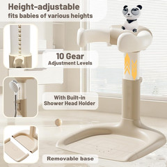 Baby Shower Stand with Support,2-In-1 Sitting & Standing Baby Bath Stand