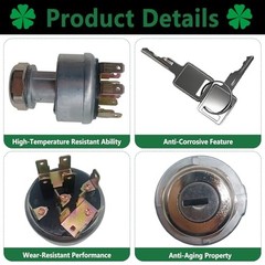 12V 30A Ignition Switch with 2 Keys for International 4000 & 8000 Series