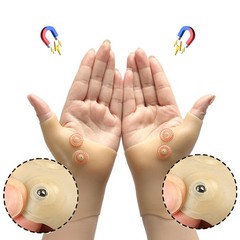 2PC Magnetic Therapy Wrist Thumb Support Silicone Gel Arthritis Corrector Gloves