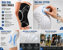 Knee Sleeve Compression Brace Support For Sport Gym Joint Pain Arthritis Relief