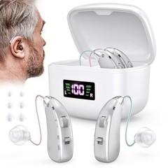 Rechargeable Digital LCD Sound Hearing Aids Voice Enhancer Amplifier for Seniors