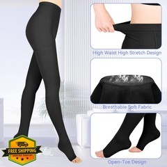 Athbavib Compression Pantyhose Black XX-Large 20-30mmHg