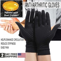 Compression Arthritis Gloves Full Finger Copper Infused for Joint Pain Relief