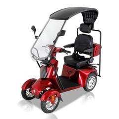 800W Heavy Duty 4 Wheels Mobility Scooter w/ Roof for Seniors 500lbs Capacity