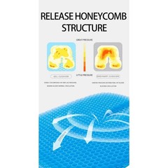 Honeycomb Gel Seat Cushion 2.5 cm Thick | Cooling, Orthopedic Support