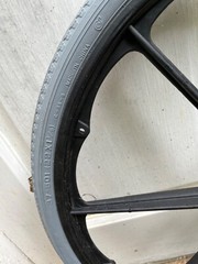 22″ Wheelchair Wheel with Gray Cheng Shin Tire 22 x 1 3/8