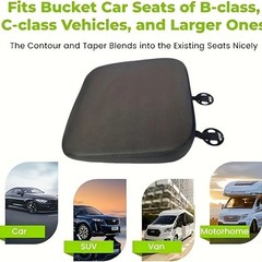 Driving Seat Cushion 3.15in Thick Breathable Car Chair Pad SUV Memory Foam