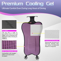 Lumbar Cushion Gel Lumbar Support for Car Auto Universal Seat Back Waist Pillow