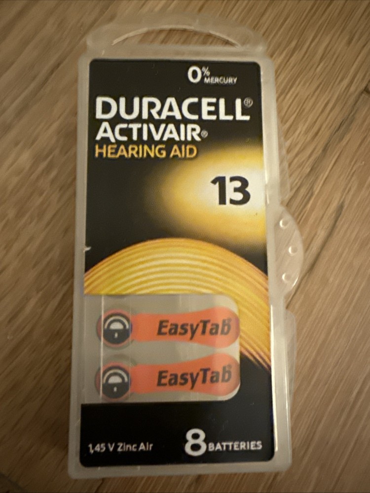Duracell Activair Hearing Aid Batteries Size: 13 (8 Pack)