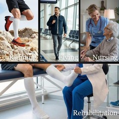 Bamboo Viscose Knee-High Compression Socks for Men & Women – 15-20mmHg Support