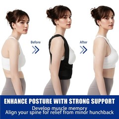 Adjustable Posture Corrector Back Brace for Pain Relief – Lumbar Support, Breath