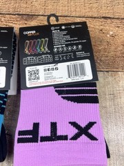 Copper Flux Unisex Compression Socks Blue/Black Pink/Black Size L/XL NWT Lot 2