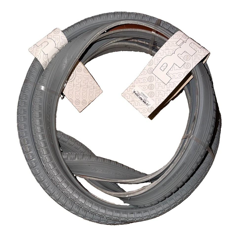 Pair PRIMO Orion 24 x 1 3/8 Wheelchair Tires Gray 75psi pneumatic Street 37-540