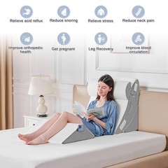 Yojoker 4PCS Orthopedic Bed Wedge Pillow Set for Sleeping, Post 4PCS, White