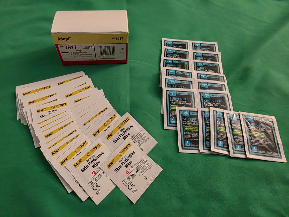 Hollister 7917 Adapt No Sting Protective Wipe CT/93 ~Medline Sureprep 17 INDIV