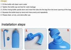 500ML Eco-Friendly Colostomy Bag Cleaning Tool with Multi Cleaning Holes