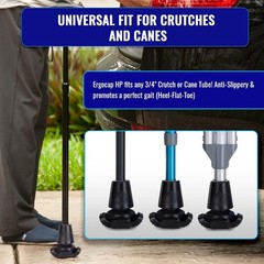 High Performance Crutch Tip for Optimal Posture & Gait – Shock Absorbing & Safe