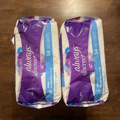 Always Discreet Adult Moderate Long Pads for Women Size 4 54 Ct Lot Of 2 READ