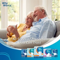WhyWorry Disposable Adult Protective Underwear, Overnight Absorbency, S/M, 26 Ct