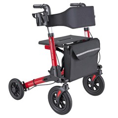 Uimoso Compact 3-Fold Rollator Walker for Seniors, Supports Up to 300 lbs