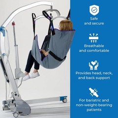 Full Body Solid Fabric Lift Sling – Soft Padded Polyester Weave – Comfy and S…