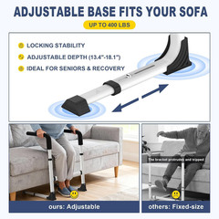 Couch Stand Assist for Elderly,Adjustable & Non-Slip Handles | Heavy Duty Stand