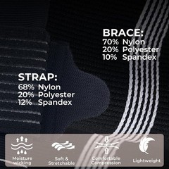 Adjustable Ankle Support Brace Black, Size L, 1 Unit