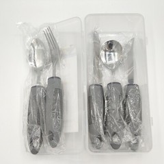 Special Supplies Adaptive Utensils Set of 5 Stainless Steel Grey