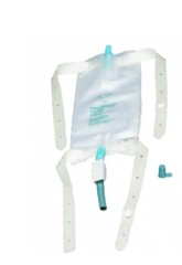 Dispoz-a-Bag Vinyl Urinary Leg Bag 19 oz Box of 4 and leg strap