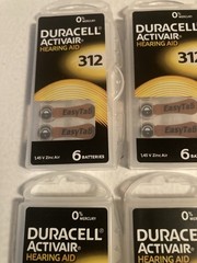 NEW 8 x 6pk Duracell Activair 312 EasyTab Hearing Aid Batteries Exp 7-2028