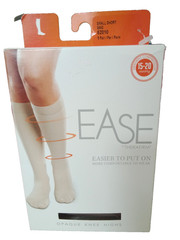 EASE by THERAFIRM Compression Opaque Knee Highs Small Short 15-20 mmHg Sand NWT