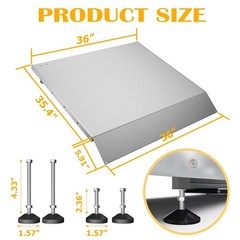 Adjustable Threshold Ramp 3.4″ to 7.2″ Height 880LBS Capacity Doorway Step Ramp