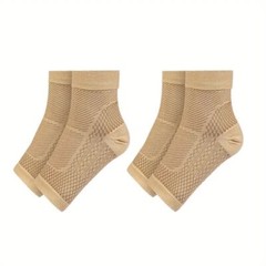 2 Pairs Compression Socks Ankle Sleeve for Plantar Fasciitis Achilles Tendonitis