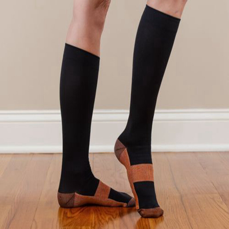 Copper Compression Socks for Men & Women 15-20mmHg Knee High for Athletic Travel