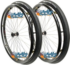24″ (540) 36 Spoke Wheelchair Wheel With Aluminum Pushrim With Tire Options