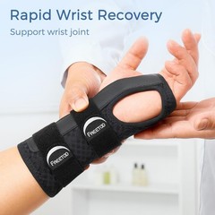 FREETOO Reversible Carpal Tunnel Wrist Brace M – Fit both hands, Black/White