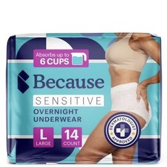 Because Sensitive Plant – Based Liner LARGE 14 Count