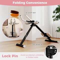 Adjustable Abdominal Trainer with Elbow Support Knee Protection and LCD Monitor