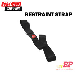 DMS Restraint Two Piece Strap w/ Metal Push Button Metal Buckle 5FT – Black