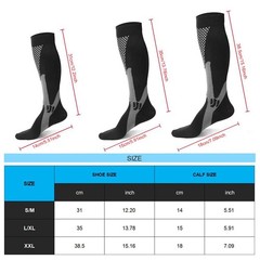 Compression Socks for Men Women, Athletic Support Socks for Running Cycling