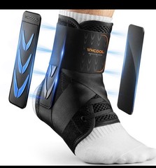 WHCOOL Ankle Brace PRO-1006 L Black Air Fabric Breathable Support Small