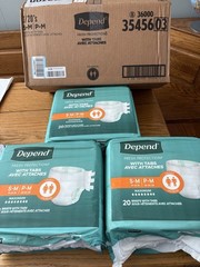 Depend Fresh Protection Unisex Briefs with Tabs 60 Count, Size Small-Medium