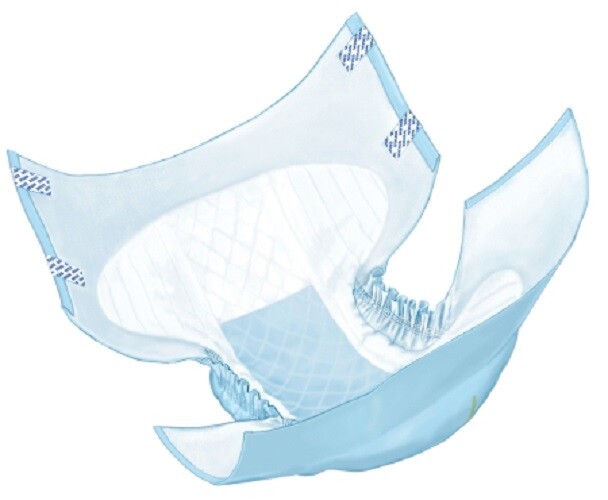 Wings Adult Incontinent Brief Tab Closure Large Heavy Absorbency, Bag of 18