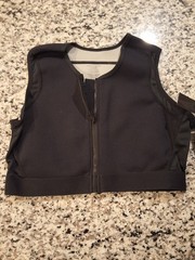 Delfin Compression Shirt Black XXL Front Zip Machine Washable Nylon Polyester