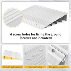 5″ Rise Wheelchair Threshold Ramp w/ Adjustable Ramp 700LBS Weight Capacity
