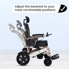 Fold And Travel Auto Recline Lightweight Foldable Electric Power Wheelchair