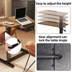 Overbed Bedside Table with Wheels for Home Nursing Home Assisted Living Hospital
